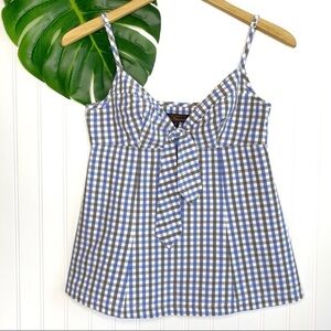 Ben Sherman Blue Grey Plaid Cami Top Small
